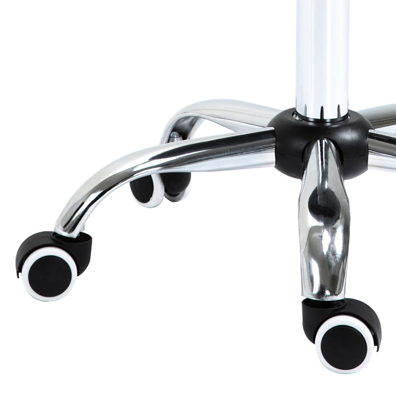 Tabouret de selle en cuir PU, à hauteur réglable, pivotant à 360 degrés, pour les cabinets médicaux, cuir ergonomique gris