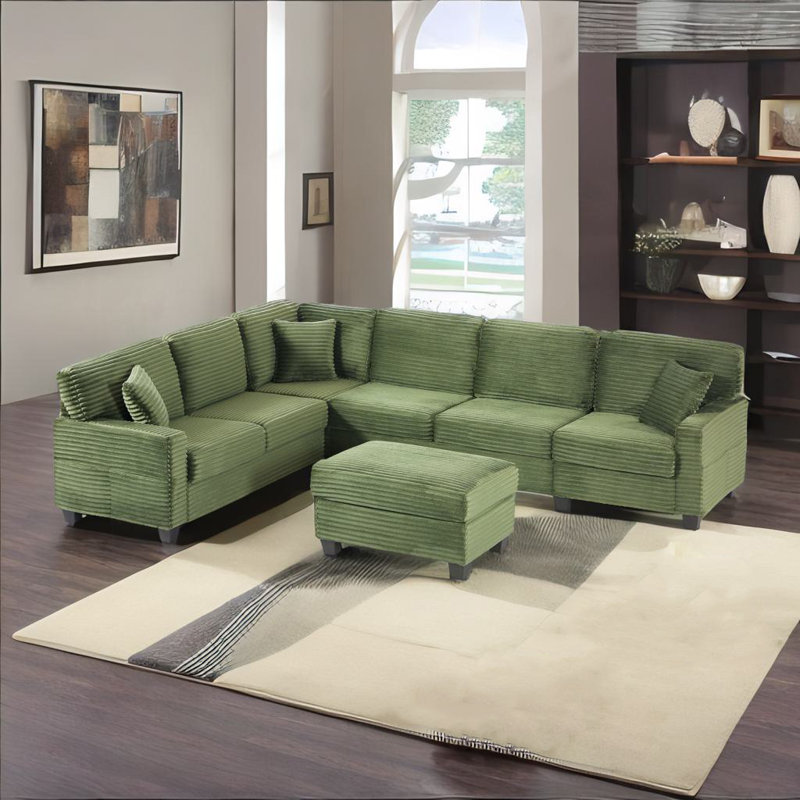 Canapé modulaire en U, Vert