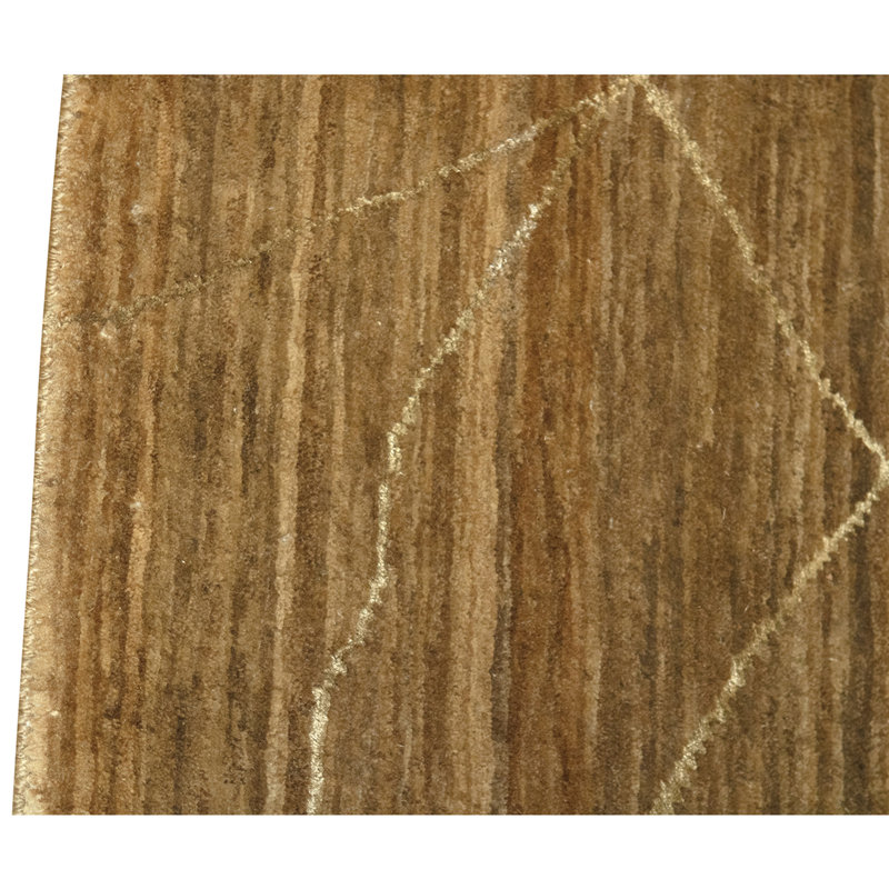 Hand Knotted Area Rug in Brown