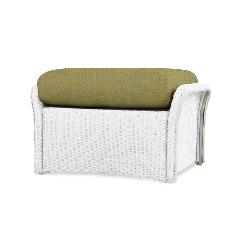 Weekend Retreat Outdoor Ottoman, Remy Cloud, White