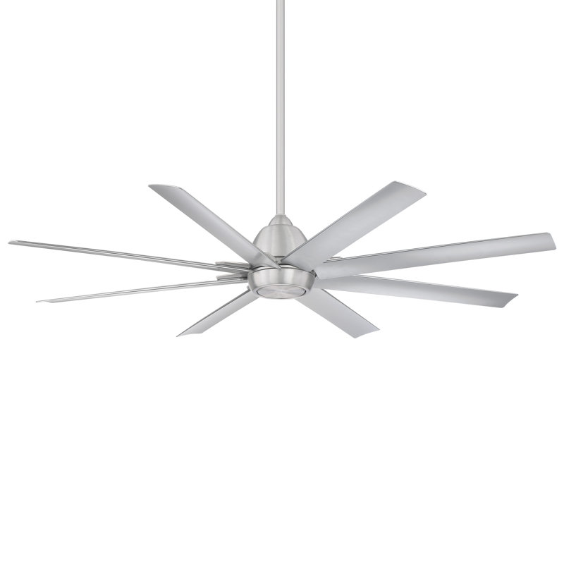 Ventilateur de plafond intelligent d'intérieur / extérieur de 66 po à 8 pales avec télécommande incluse, fonctionne avec l'assistant Google, Amazon Alexa et l'application mobile IOS / Android