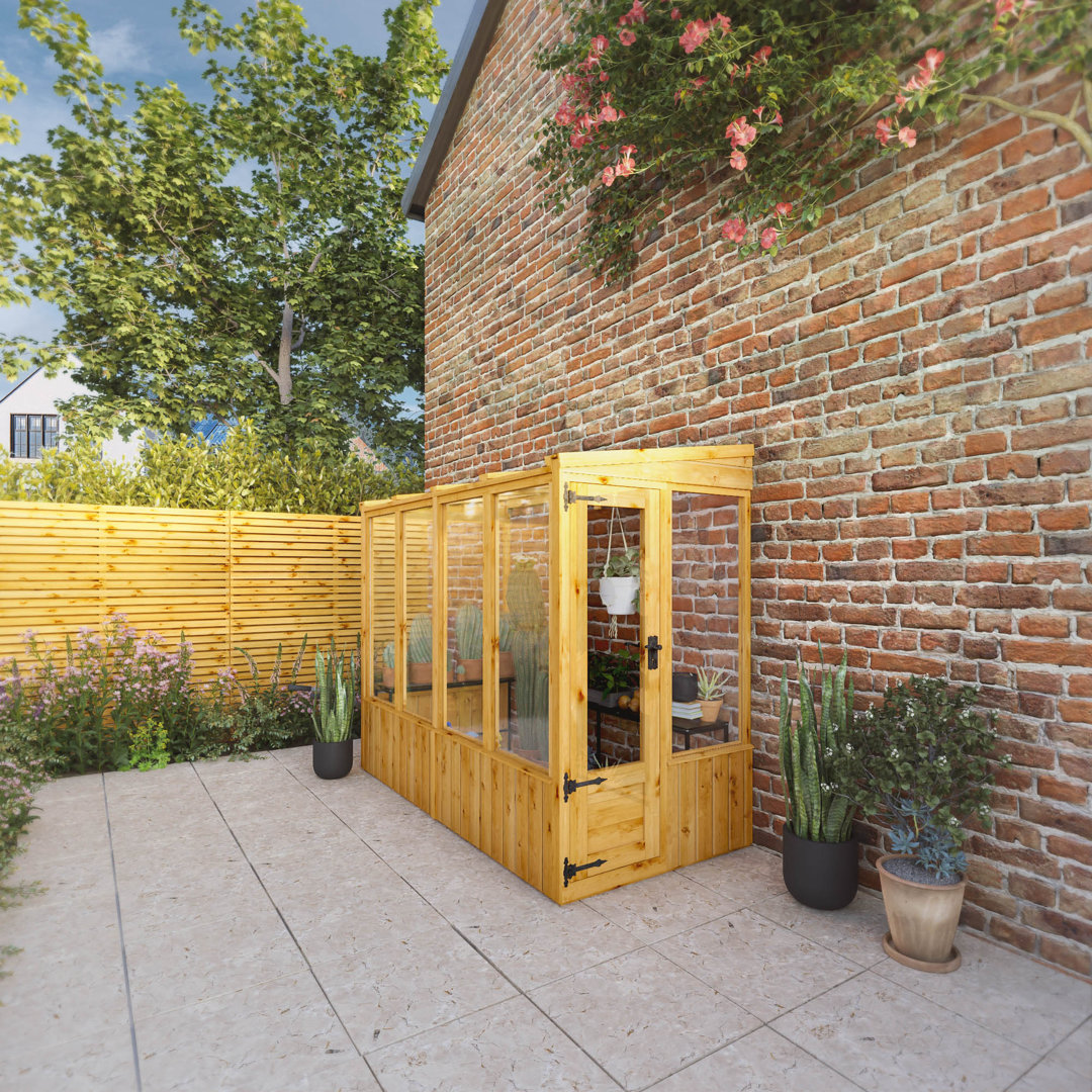 Mercia 8 x 4 Premium Woodsman Wooden Lean-To Greenhouse