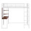Lit mezzanine simple en métal avec 2 tablettes et un bureau-662005120