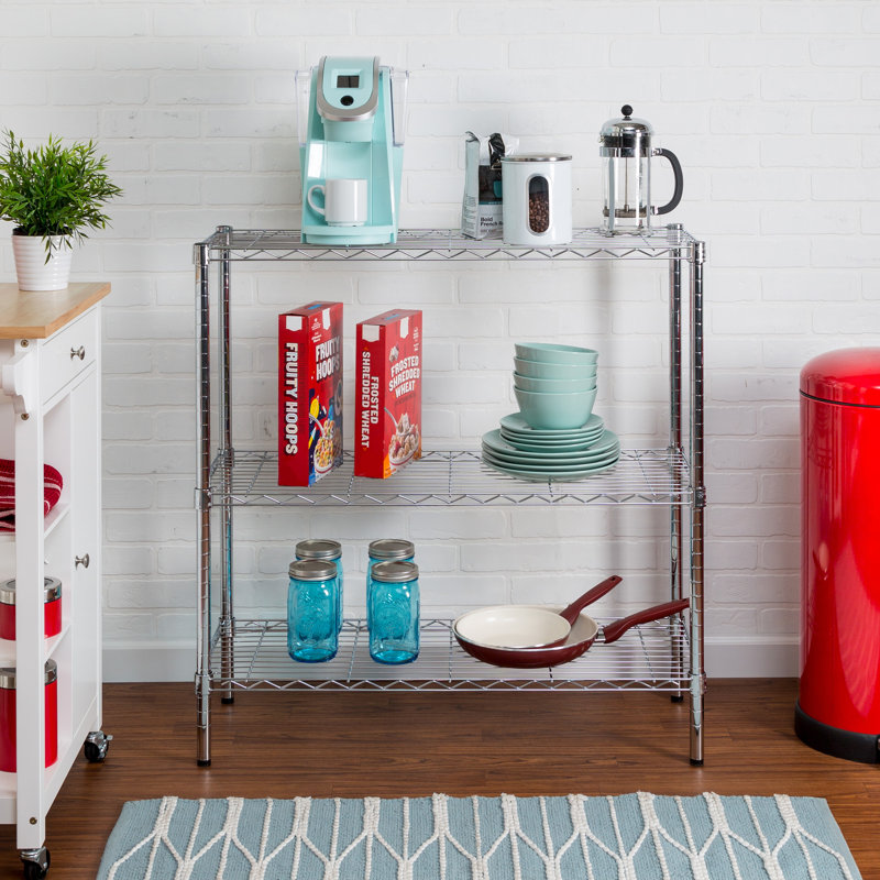 Wayfair Basics® Alexandrina 3-Tier Shelving Unit (36'' H X 36'' W X 14'' D)