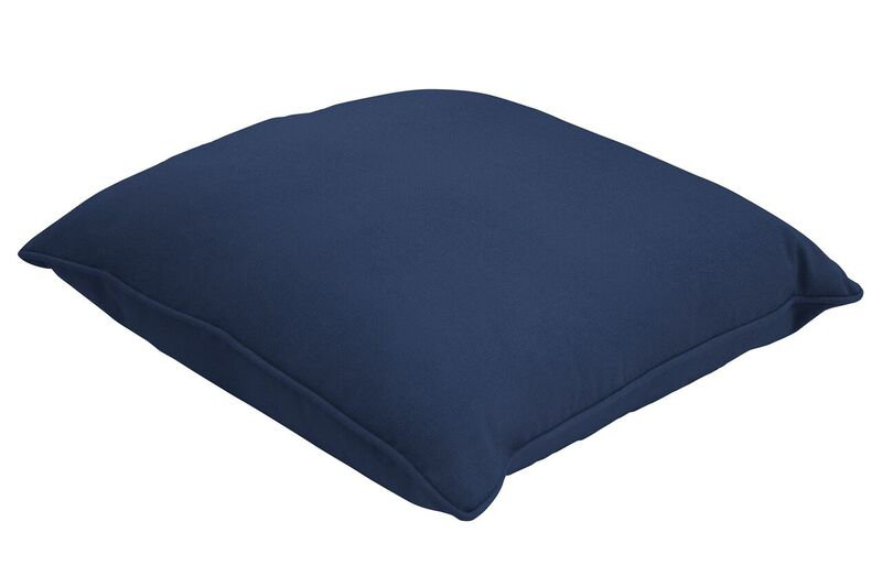 Sunbrella Lumbar Pillow, Canvas Navy Sunbrella® Canvas, 13" H x 21" W