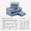 Ensemble de serviettes de bain en coton turc 6 pièces-137108114