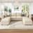 Tremee U Shaped Modular Sleeper Sofa Sectional Sofa With Storage Beige-525411922