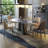 Rectangular Super Crystal Stone Dining Table Set-104257549