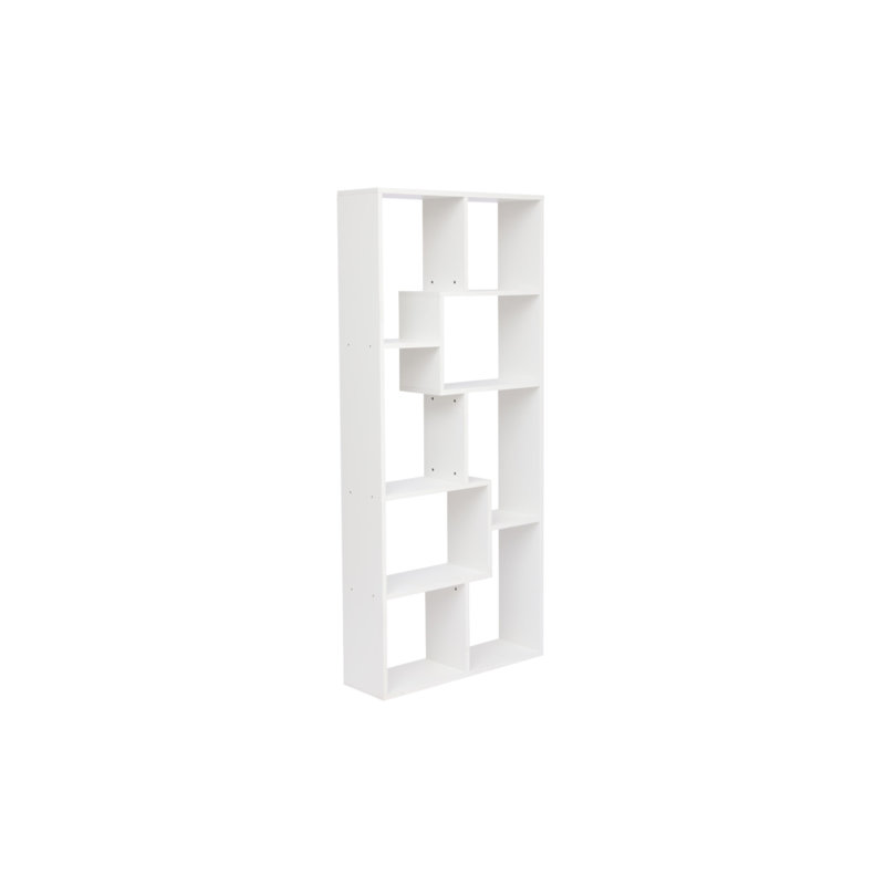 Bibliothèque de présentation asymétrique, 5 niveaux, Blanc