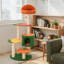 Arbre à chat XL 52 po amélioré pour l'intérieur, tour à chat pour grands chats avec poteaux à griffer, maisonnette moderne pour chat