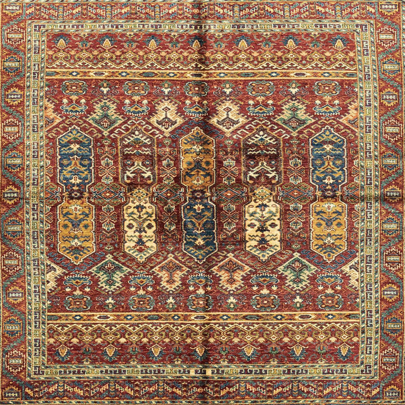 Tapis abstrait moderne 2976, Carré 4 pi