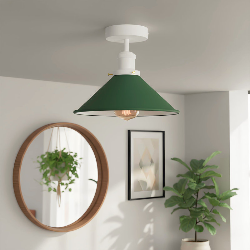 Semi Flush Mount, Green