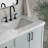 ARIEL Kelly 73 Double Sink Bathroom Vanity with Italian Carrara Marble Top-99405094