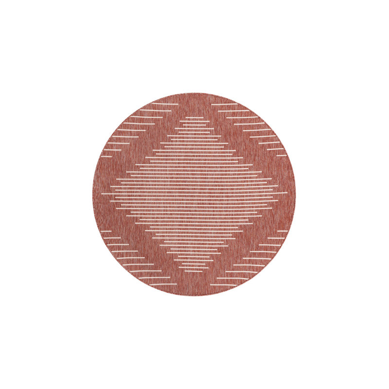 Striped Indoor / Outdoor Rug, Round 6'