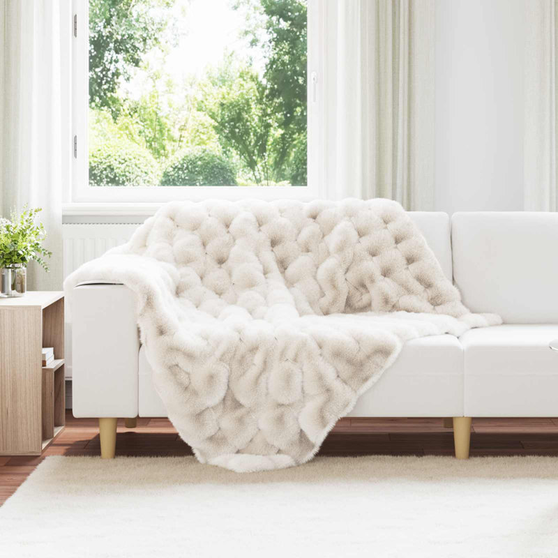 1-36 Throw Blanket, 130cm x 150cm, White