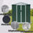 6Ftx4ft Apex Roof Green Outdoor Tool Storage House Garden Shed With Aluminum Alloy Frame And Sliding Door-121341650