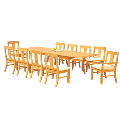 Ensemble de salle à manger 11 pièces teck Kevon