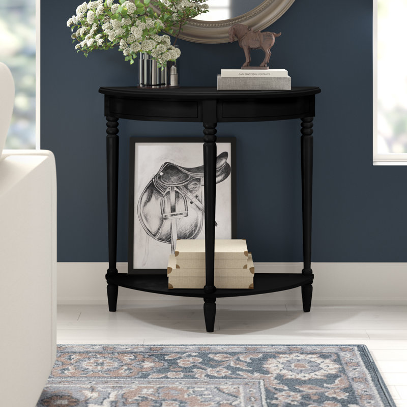 Champetre 31.5'' Solid Wood Console Table, Black