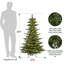 Arbre de Noël vert pré-éclairé avec branches mixtes en PE / PVC, lumières, base en métal pliable-2081409819