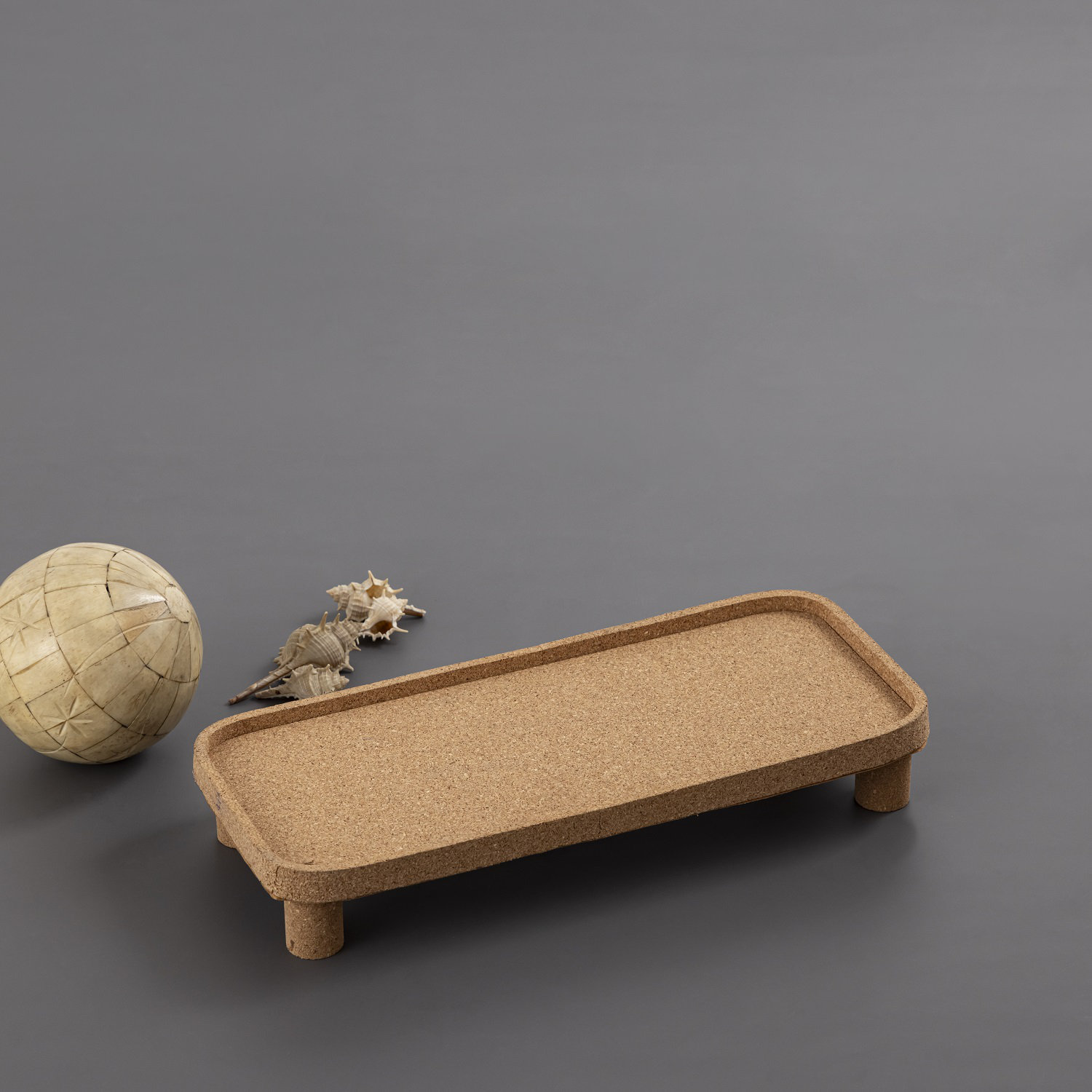 Rectangle Cork Platter Large, 7.5"Wx15.25"Dx2.25"H