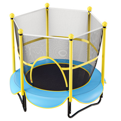 HALLOLURE Round Backyard Trampoline with Safety Enclosure