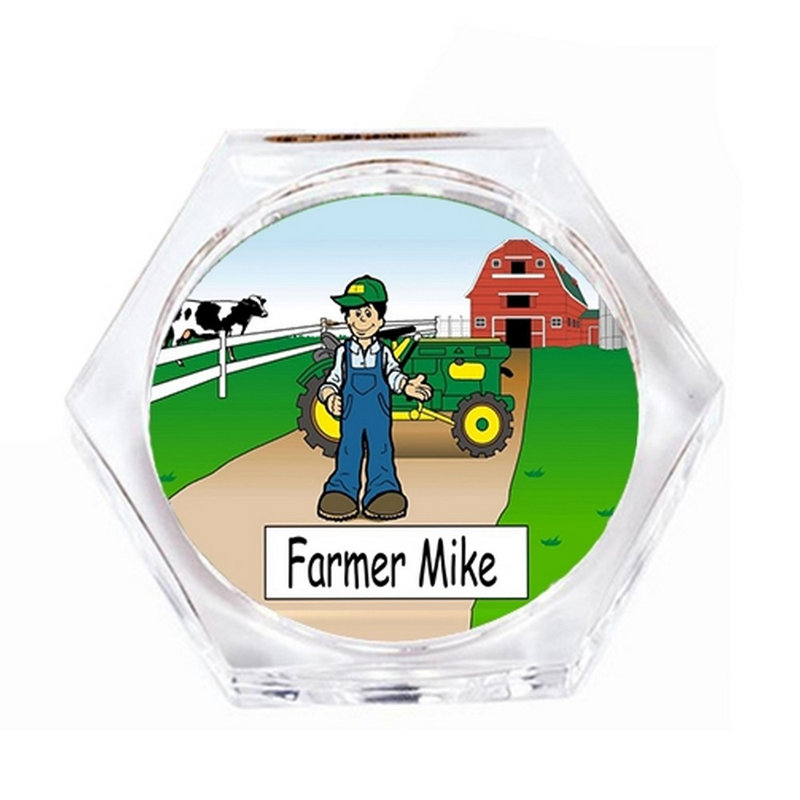 Ensemble de 4 sous-verres personnalisables Farming, Oui