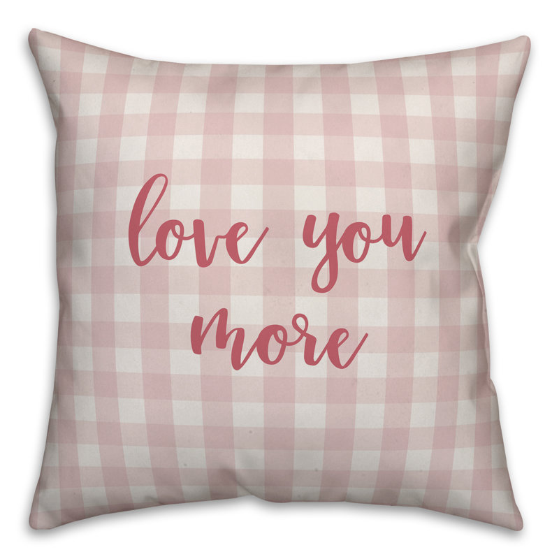 Plaid Throw Pillow, Throw Pillow, Pink