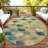 Machine Washable Indoor/Outdoor Chantille ACN2444 Floral Rug-600092042-600092033