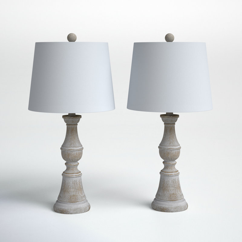 Ensemble de lampes de table de chevet en résine 24 po Berrada (ensemble de 2)