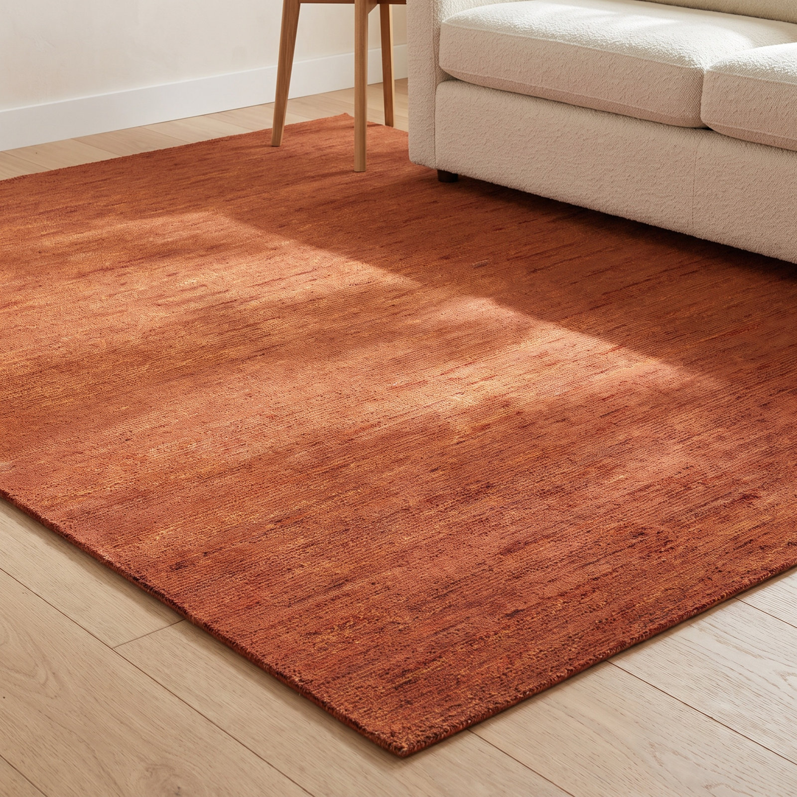 Sunset Ember Hand-Knotted Wool Rug, Rectangle 9' x 12'