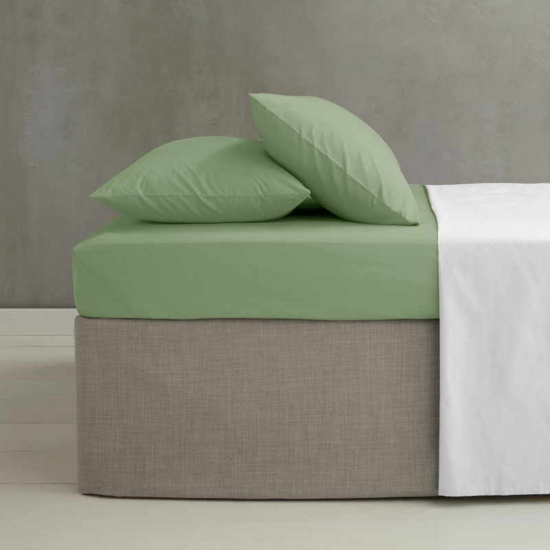 Easy Iron Percale Fitted Sheet, Super King (6'), Pink