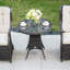 Ensemble bistro 3 pièces pour terrasse pour 2 personnes avec motif tissé-126660434-126660436