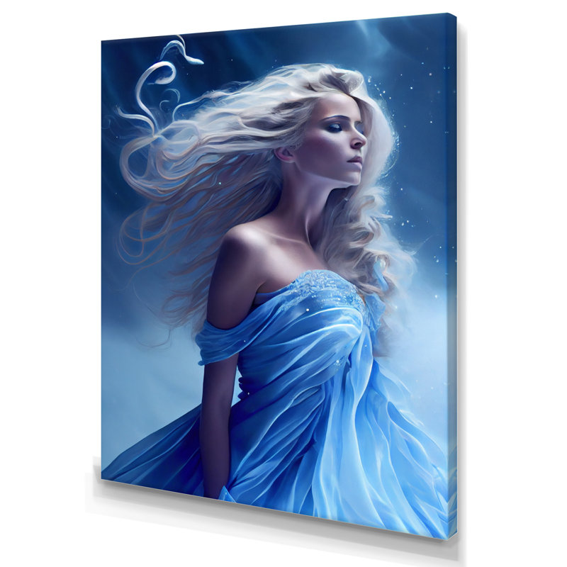«Silver Ice and Blue Archangel III», impression sur toile, H 20 po x l 12 po x P 1 po, Toile tendue