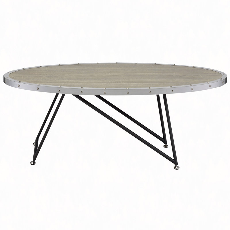 Oak And Oval Coffee Table