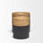 Accent Tables Feature A Matte Black Cylinder Pillar Wood Structure With A Natural Jute Wrapped Top.