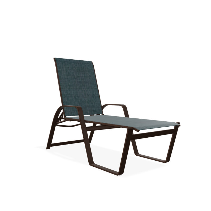 Chaise longue inclinable Holna, Kona texturé, Blanc 6D Sunbrella®