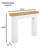 Fireplace Mantel, Freestanding Fireplace Surround With Legs, Featuring A Natural Wood Grain Countertop, Suitable For Electric Fireplaces, White
