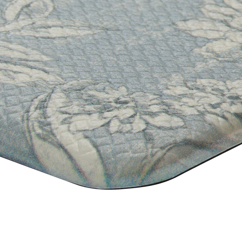 Laura Ashley Blue PVC Anti-Fatigue Comfort Mat 60" x 17.5"