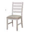 Ensemble de 2 chaises d'appoint de salle à manger de style transitionnel blanc grisâtre