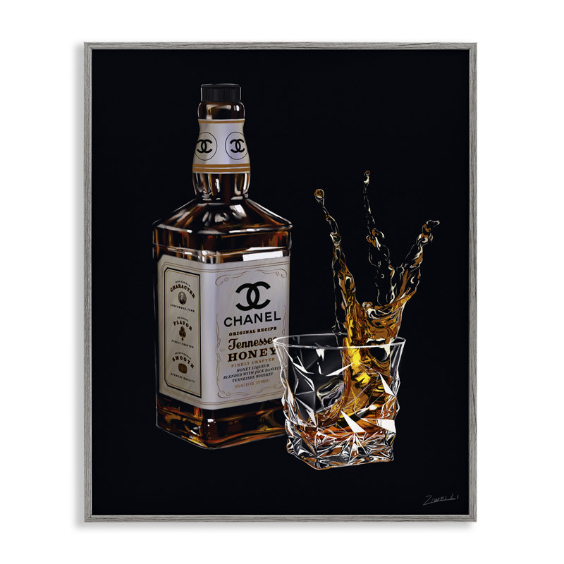 «Splashing Liqueur Glam Whisky», art mural texturé giclée par Ziwei Li_aq-531, H 20 po x l 16 po x P 1,5 po