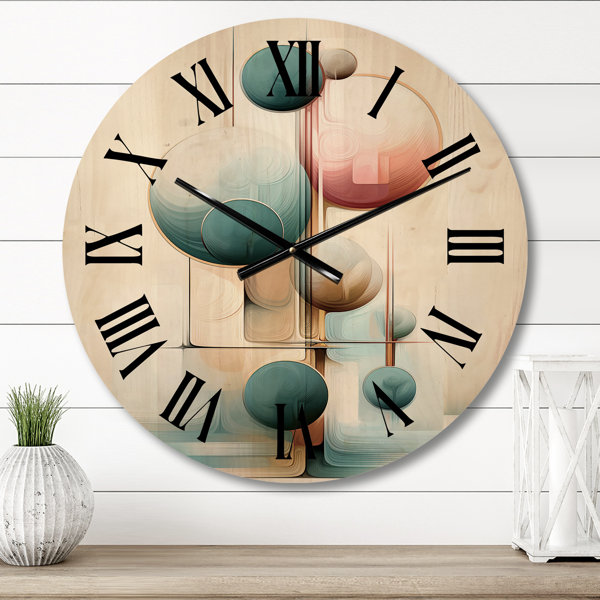 Bless international Andwele Solid Wood Wall Clock | Wayfair