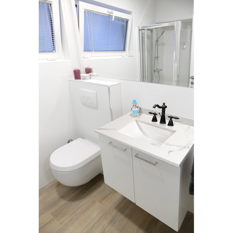 37 in. White Calacatta Nowy Marble Bathroom Vanity Top with Single Sink