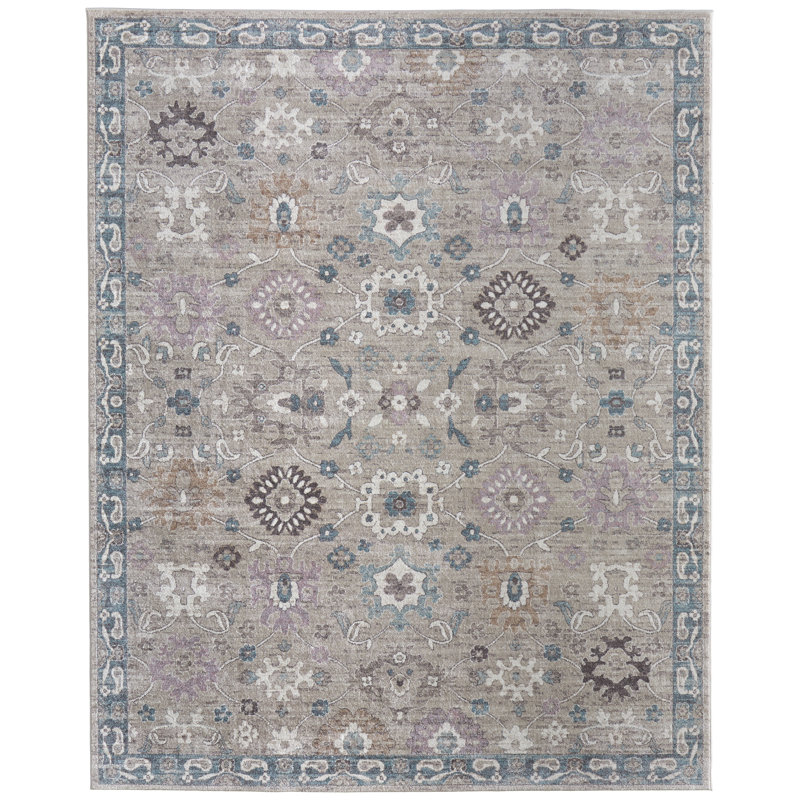 Odis Transitional Floral & Botanical Area Rug, Rectangle 1'8" x 2'10"