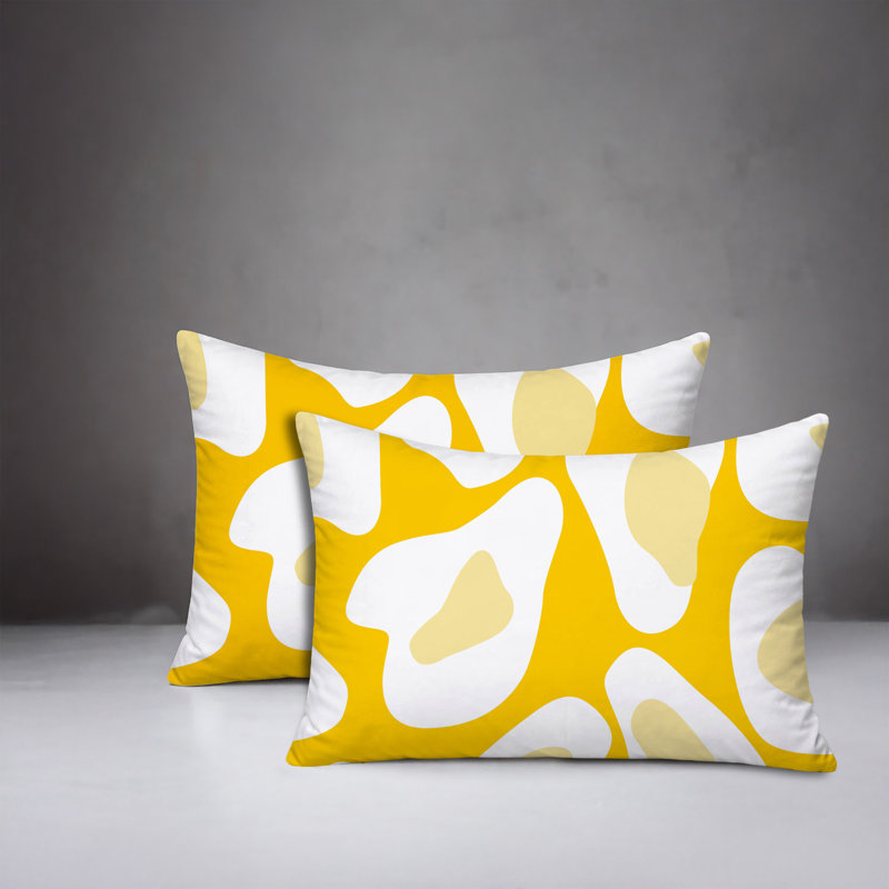 Oreiller réversible intérieur / extérieur Ziny, 20x14, Yellow