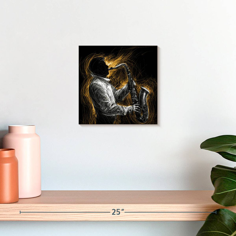 Abarca Saxophone Solo, 10" H x 10" W