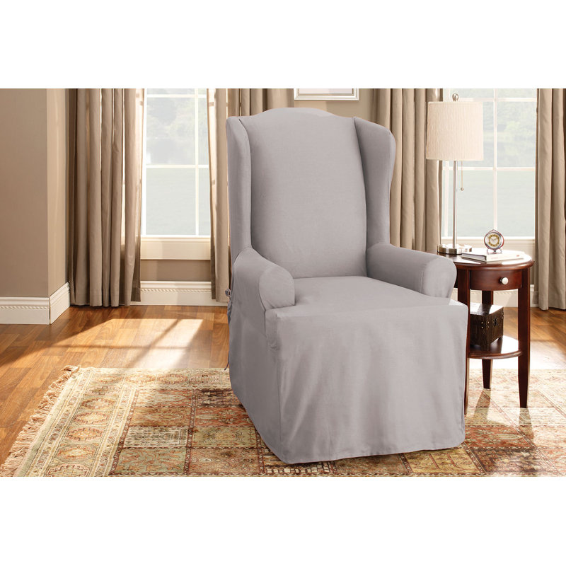 Surefit Cotton Duck Box Cushion Dining Chair Slipcover SURE FIT
