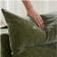 Méridienne à dossier simple avec dossier et canapé entièrement compressé convient au salon, à la chambre à coucher, en polyester, vert