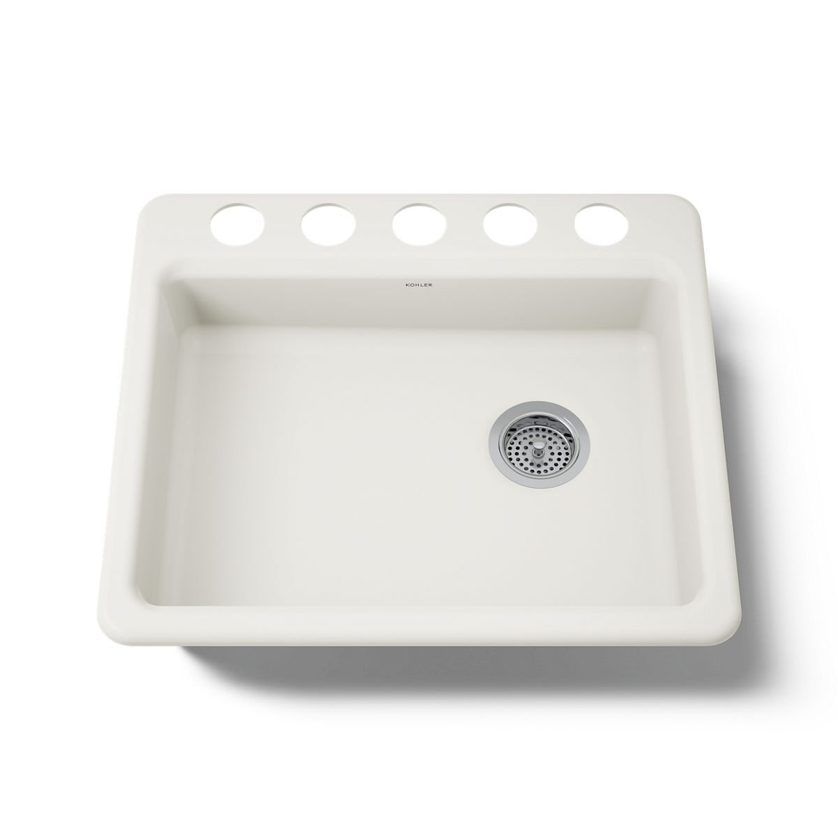 Riverby 25" Undermount Single Bowl Sink, Biscuit