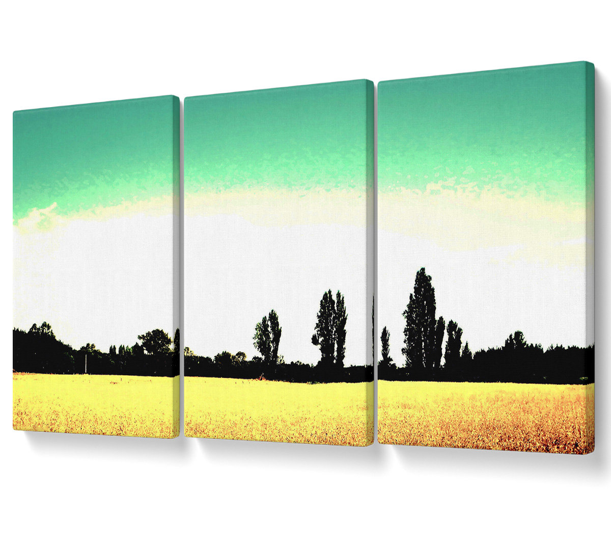 Ebern Designs Countryside Haze - 3 Piece Wrapped Canvas Graphic Art ...
