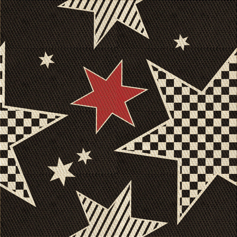 Geometric Indoor Rug, Square 4'
